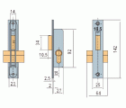 CERRADURA EMBUTIR METAL LINCE 5552 N 15mm