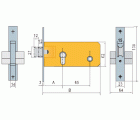 CERRADURA EMBUTIR METAL LINCE 5557 60mm