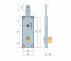 CERRADURA LINCE PARA PERSIANA METAL 5512