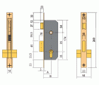 CERRADURA EMBUTIR MADERA LINCE 5401 40mm