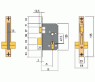 CERRADURA EMBUTIR MADERA LINCE 5801 35mm
