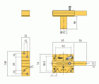 CERROJO SOBREPONER SEGURIDAD LINCE 7930R 50mm COBRE VIEJO