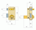 CERRADURA SOBREPONER LINCE 5056A 60 IZQUIERDA