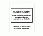 PLACA ADHESIVA PVC PICTOGRAMA SE PERMITE FUMAR