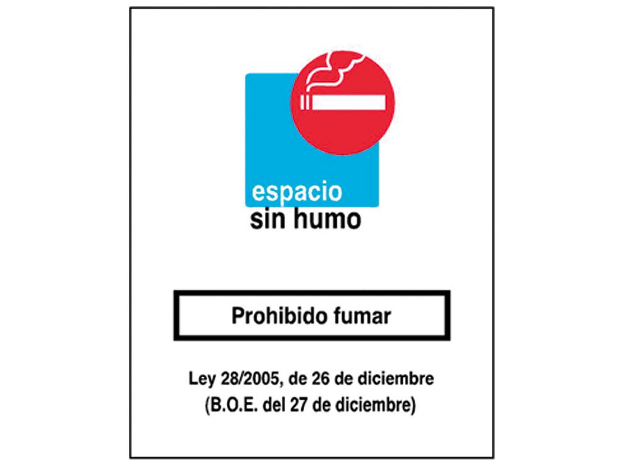 PLACA ADHESIVA PVC PICTOGRAMA PROHIBIDO FUMAR