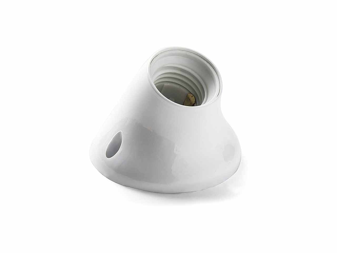 PORTALAMPARAS FAMATEL ZOCALO CURVO E-27 BLANCO