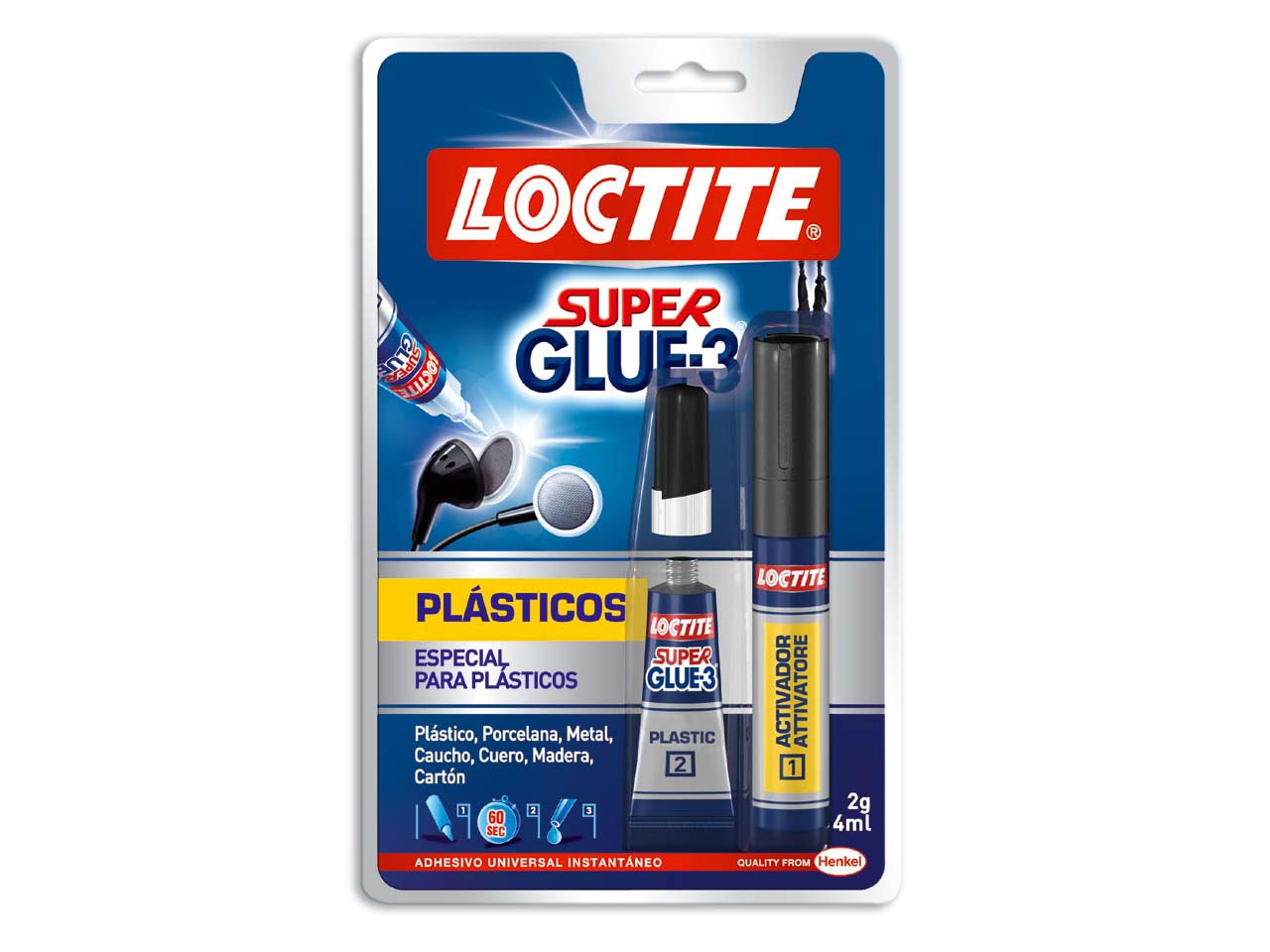 PEGAMENTO INSTANTANEO LOCTITE SUPER GLUE PLASTICS 2gr