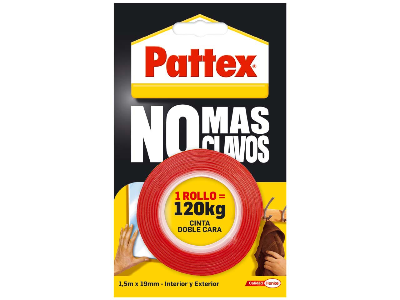 CINTA DOBLE CARA NO MAS CLAVOS 1,5m