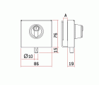 CERRADURA SAG CRISTAL EP8 AACC6003