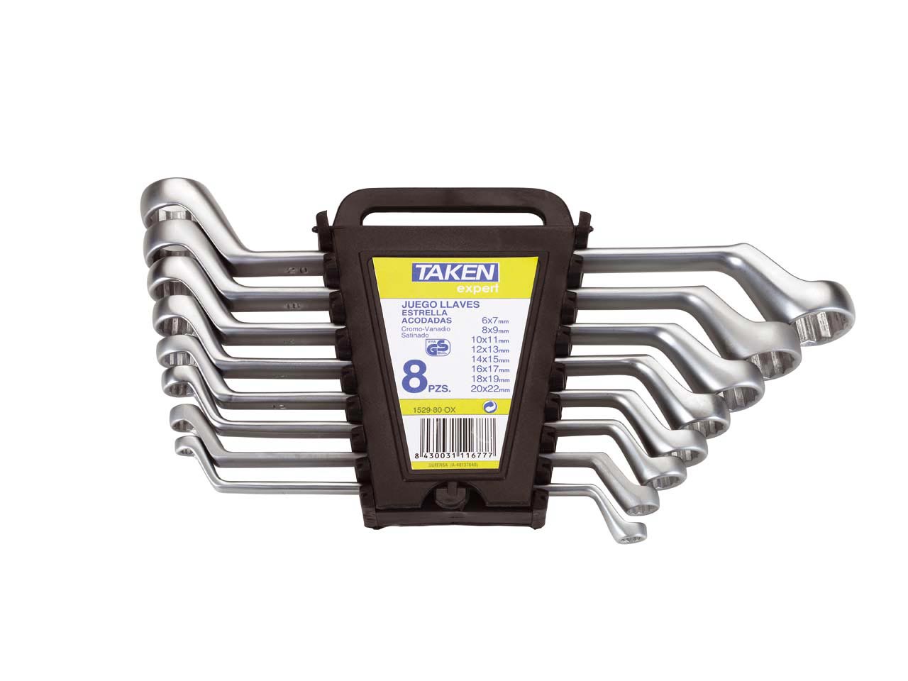 JUEGO 8 LLAVES ESTRELLA ACODADA TAKEN