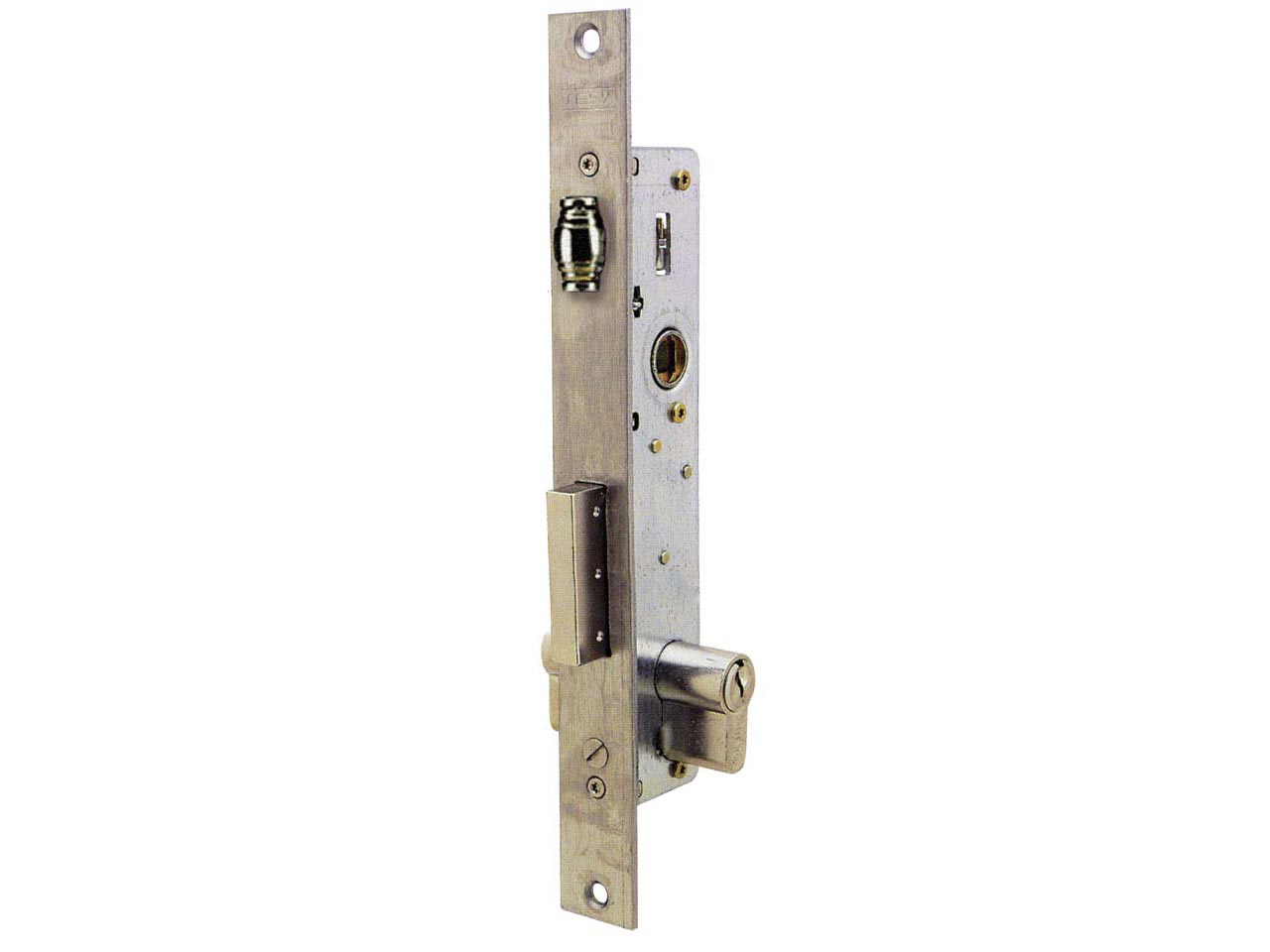 CERRADURA EMBUTIR SEGURIDAD METAL 2216 INOXIDABLE