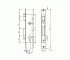 CERRADURA EMBUTIR SEGURIDAD METAL 2216 20mm INOXIDABLE