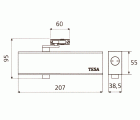 CIERRA PUERTAS TESA CT2500 FUERZA 2-3-4 BRAZO NORMAL BLANCO