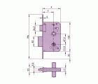 CERRADURA EMBUTIR AZBE - YALE MADERA MODELO 600 35x60 HL