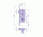 CERRADURA EMBUTIR AZBE - YALE MADERA MODELO 45-E 40x70HL