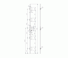 CERRADURA SEGUIRIDAD EMBUTIR MADERA CON CILIDRO 5 PUNTOS MCM 701-5 70mm