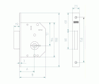CERRADURA SEGUIRIDAD EMBUTIR MADERA SISTEMA GORJAS MCM 1813 60mm