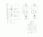 CERRADURA EMBUTIR MADERA MCM 1419 FRENTE RECTO 40mm
