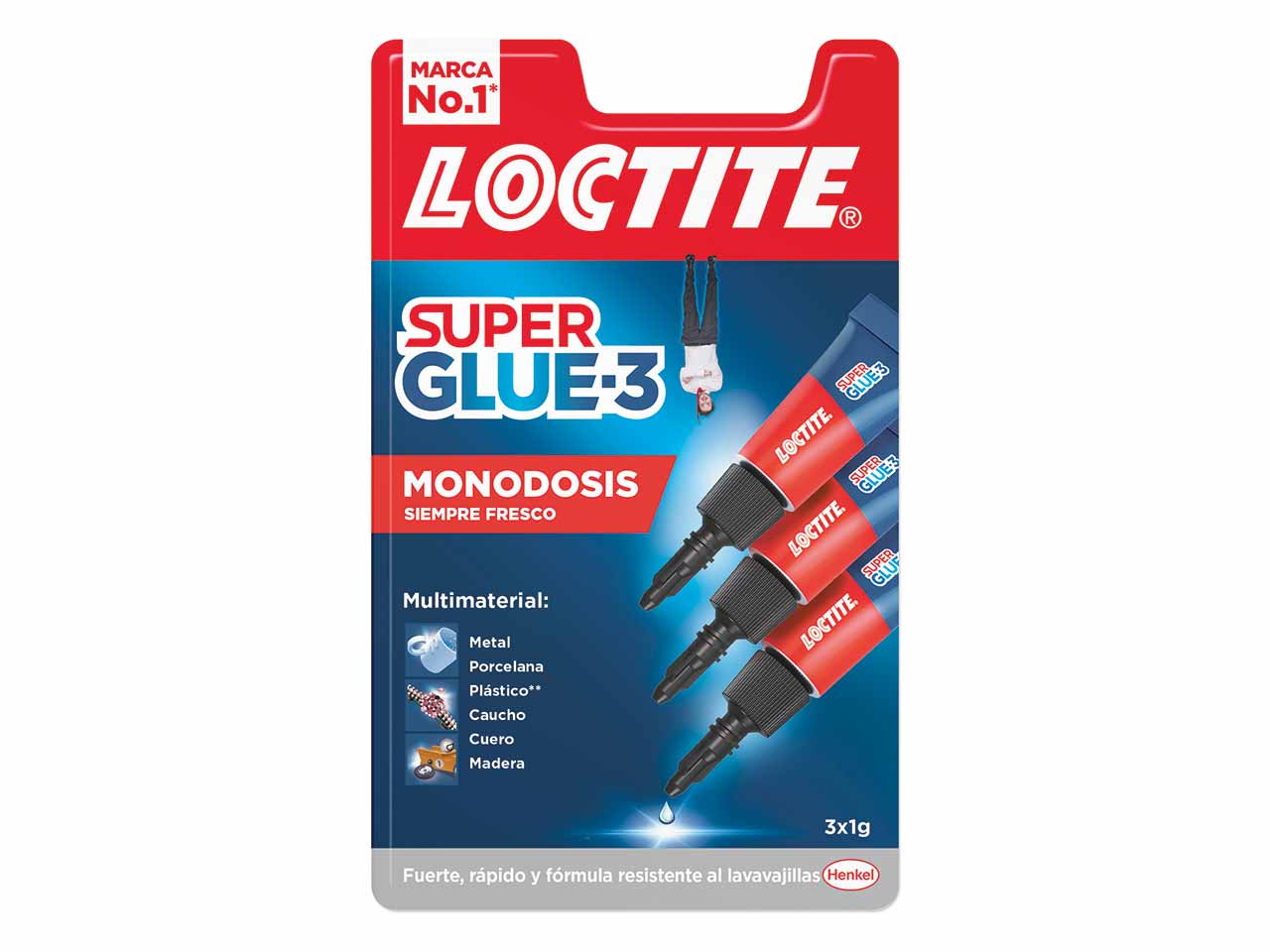 PEGAMENTO INSTANTAEO LOCTITE SUPER GLUE MONODOSIS MINI TRIO 3x1gr
