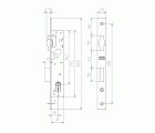 CERRADURA MCM EMBUTIR SEGURIDAD METAL 1551 11mm INOXIDABLE