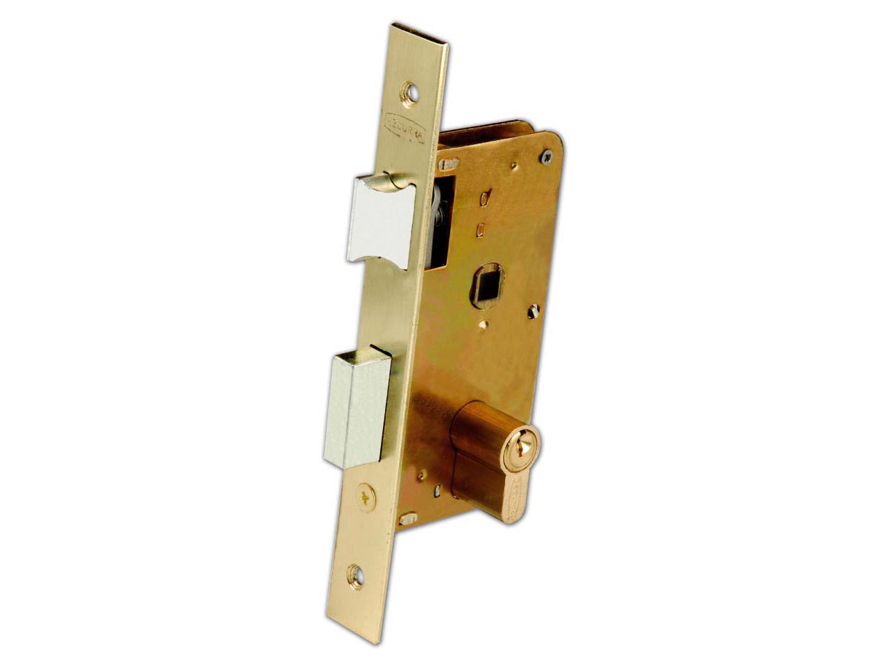 CERRADURA EMPOTRAR MADERA EZCURRA LATONADO 3100