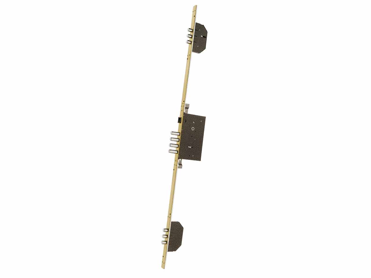 CERRADURA SEGUIRIDAD EMBUTIR MADERA SISTEMA GORJAS 3 PUNTOS EZCURRA 2040B/3 LATON