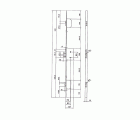 CERRADURA SEGUIRIDAD EMBUTIR MADERA SISTEMA GORJAS 3 PUNTOS EZCURRA 2040B/3 LATON
