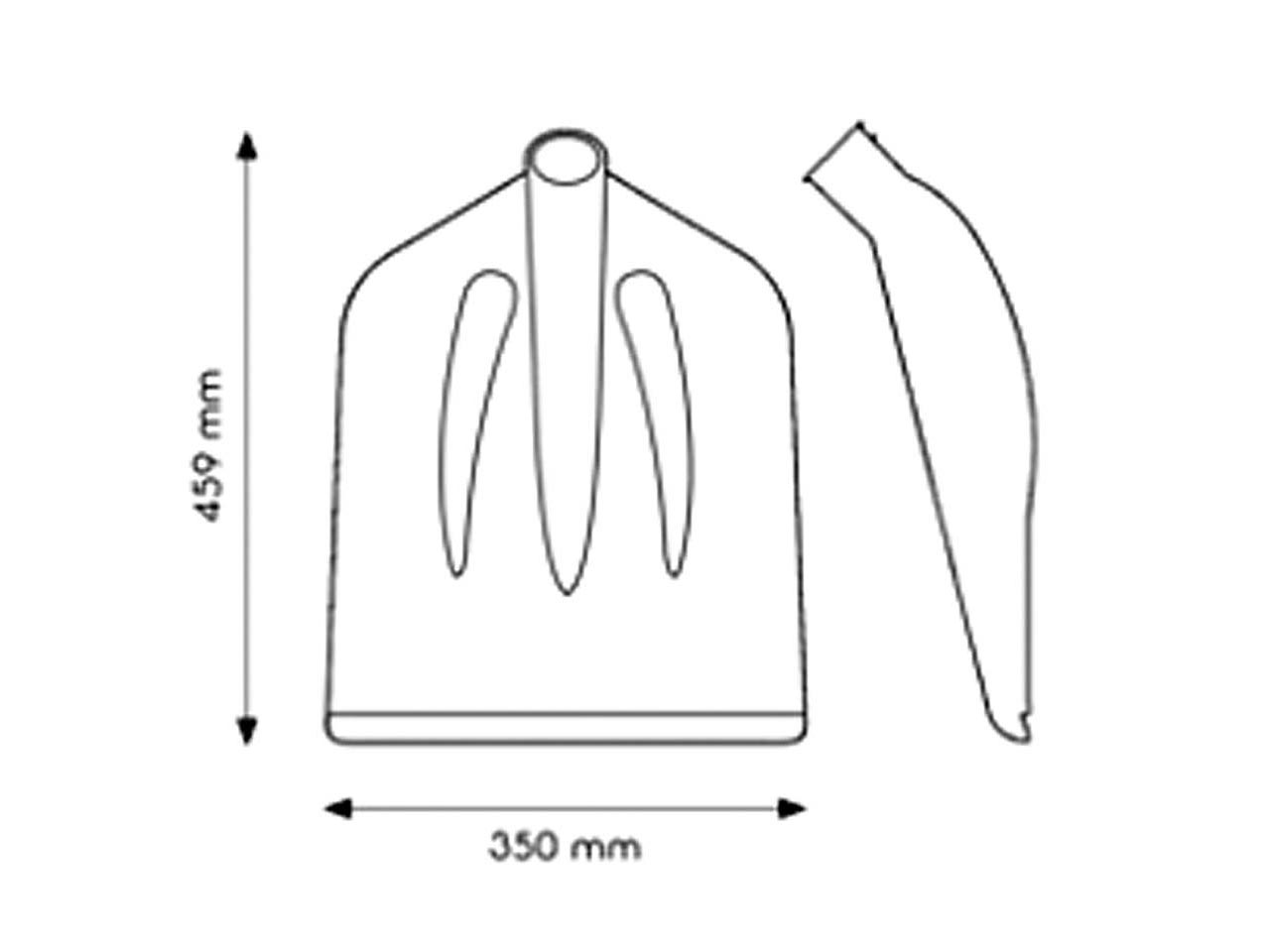 PALA PLÁSTICO AZUL ARTICA CON BANDA ALUMINIO 350x459mm