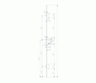CERRADURA SEGUIRIDAD EMBUTIR MADERA CON CILIDRO 3 PUNTOS MCM 1701-3 50mm