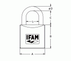CANDADO IFAM ARCO CORTO 15mm