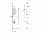 CERRADURA MCM EMBUTIR SEGURIDAD METAL 1650 18mm INOXIDABLE