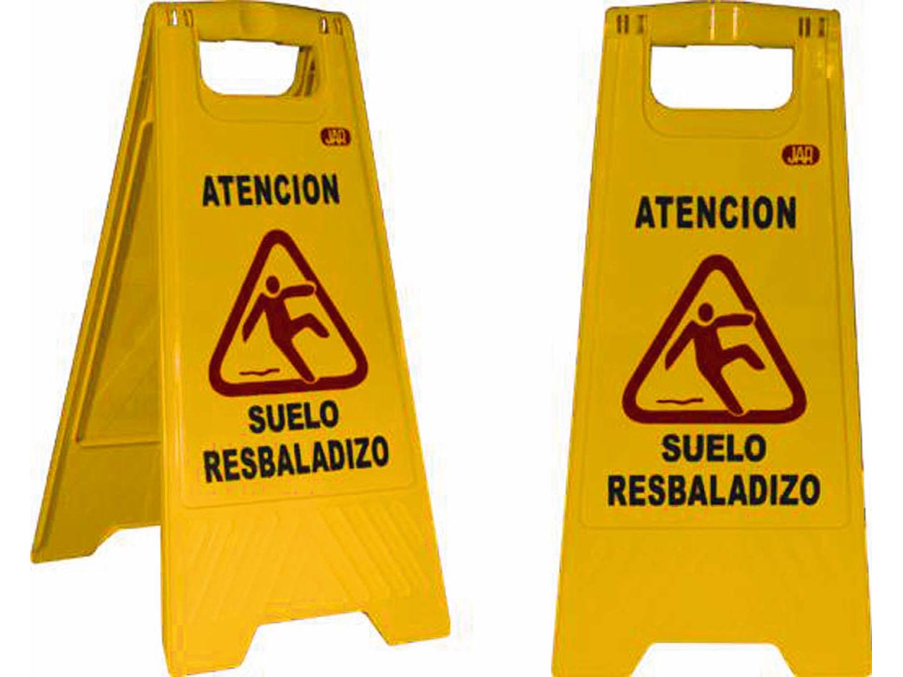 CARTEL ADVERTENCIA -ATENCIÓN SUELO RESBALADIZO- 600x210mm