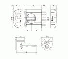 CERROJO SOBREPONER SEGURIDAD LINCE 4930 KEY LATONADO