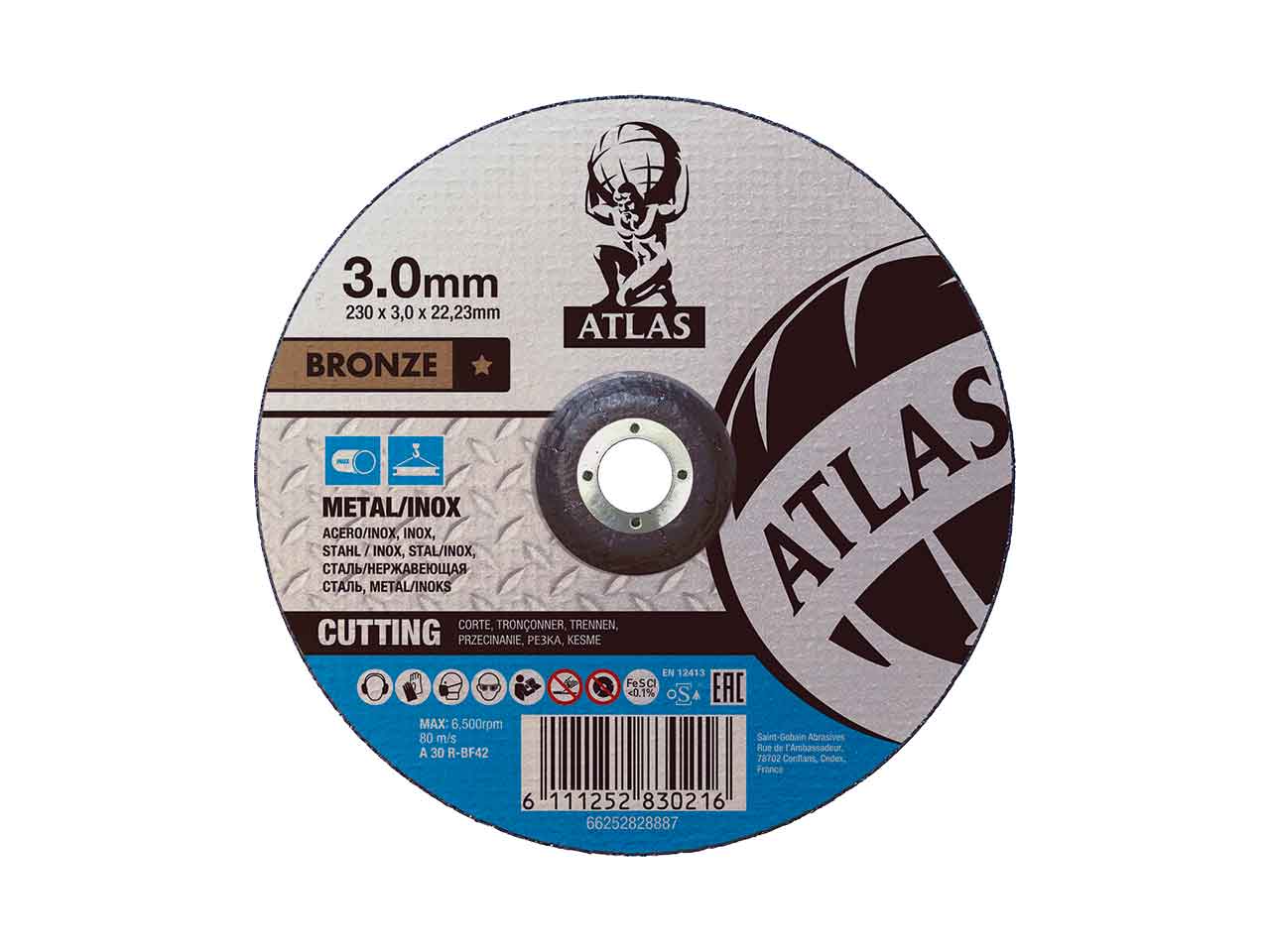 DISCO ABRASIVO CORTE ACERO FLEXOVIT 3mm