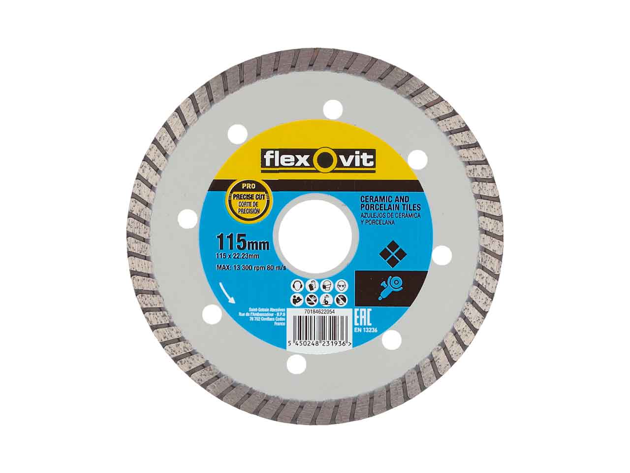 DISCO DIAMANTE CORTE CONTINUO FLEXOVIT 1,4mm