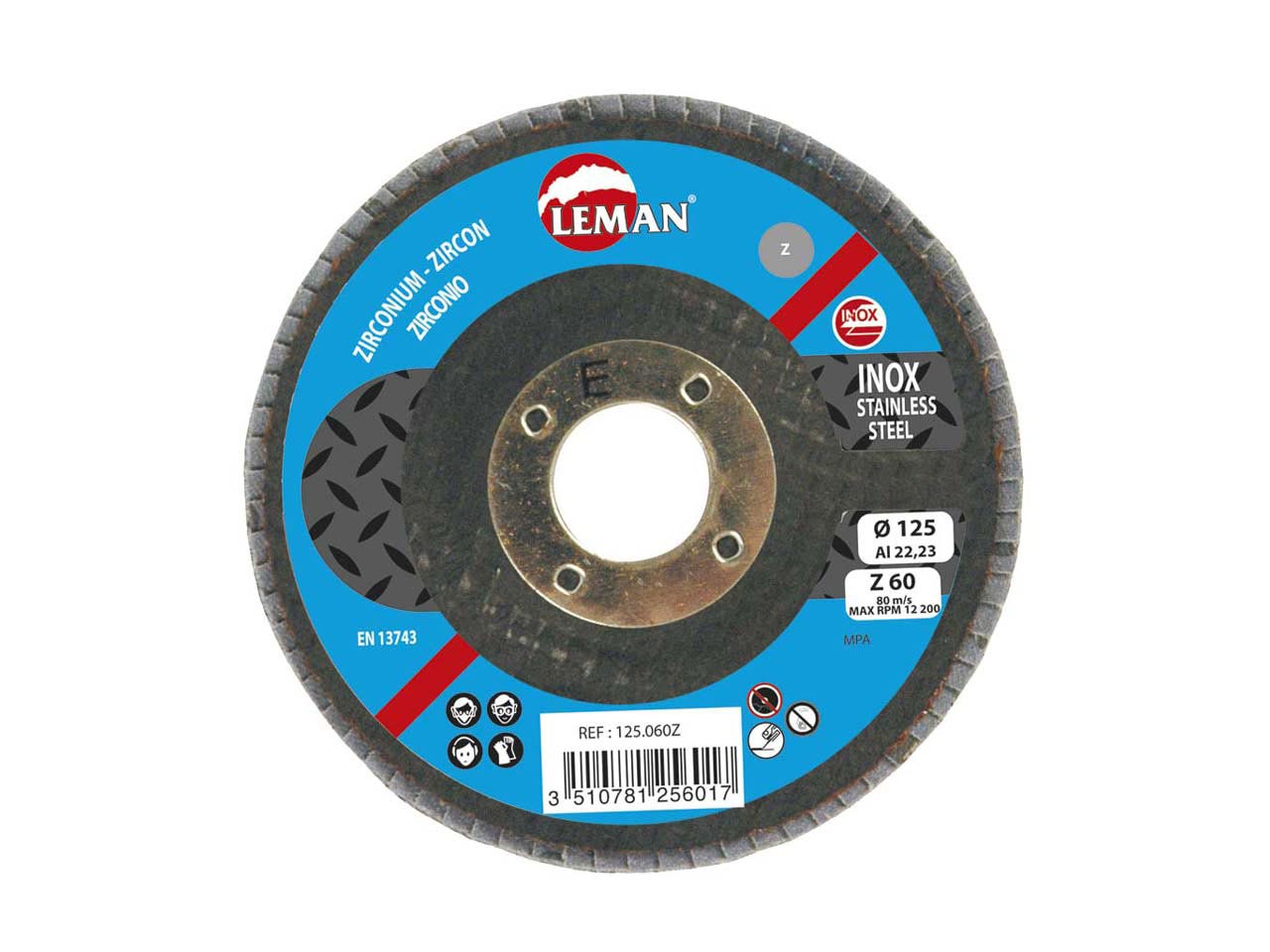 DISCO ABRASIVO LAMINAS ZIRCONIO LEMAN 115mm