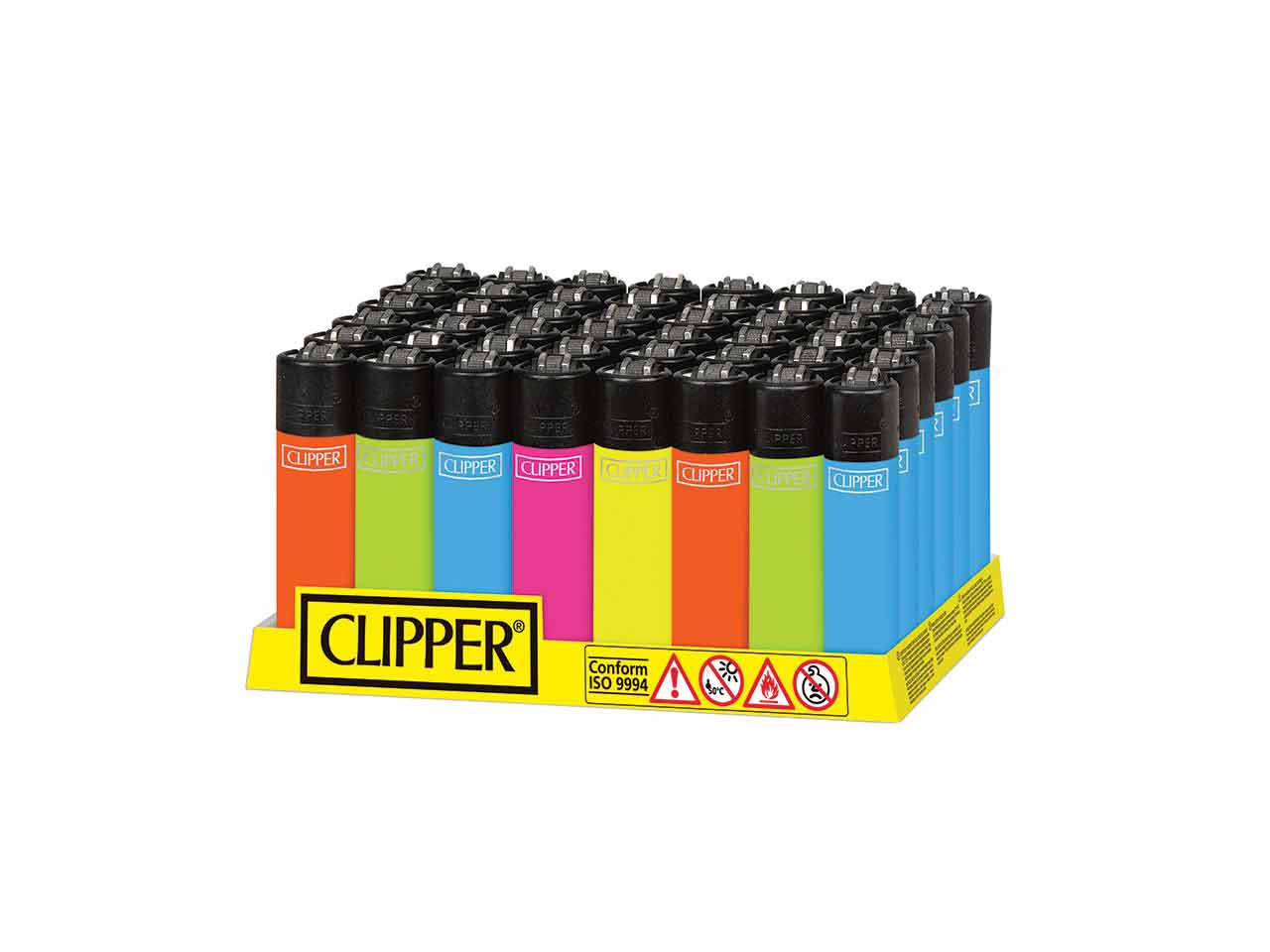 MECHERO ENCENDEDOR CLIPPER FLUOR (48unid.)