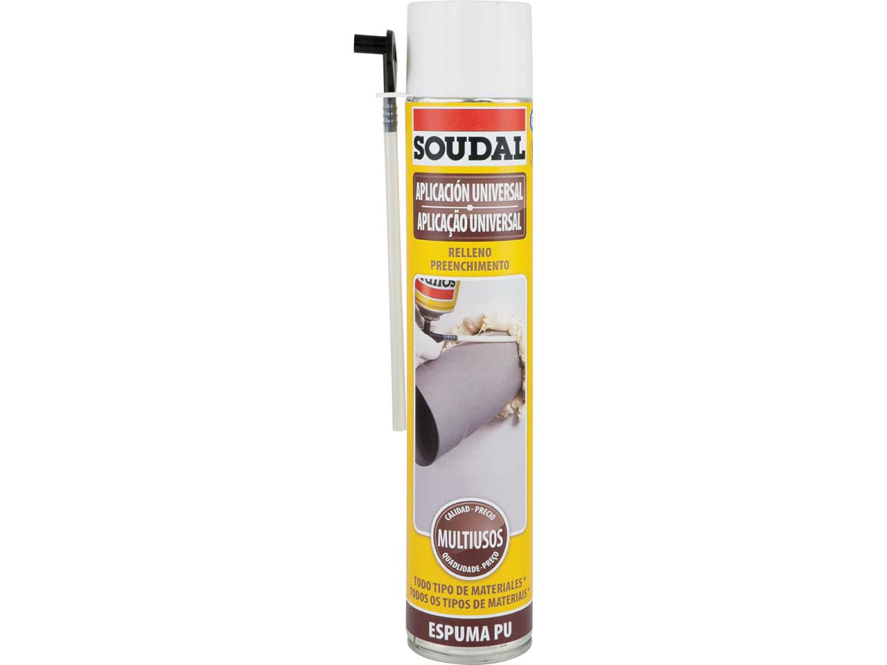 ESPUMA POLIURETANO SOUDAL CANULA GENERAL 750ml