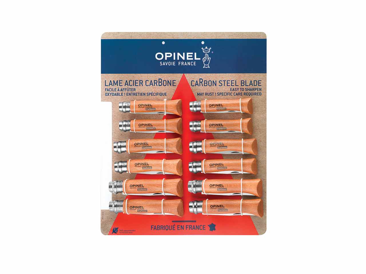 TABLA 12 NAVAJAS OPINEL ACERO CARBONO
