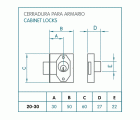 CERRRADURA ARMARIO COMPAÑIAS SERVICIOS JIS 20/30 ELECTRICAS