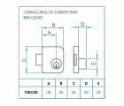 CERRADURA SOBREPONER JIS 1130/20 CFE COMPAÑÍA ELECTRICA