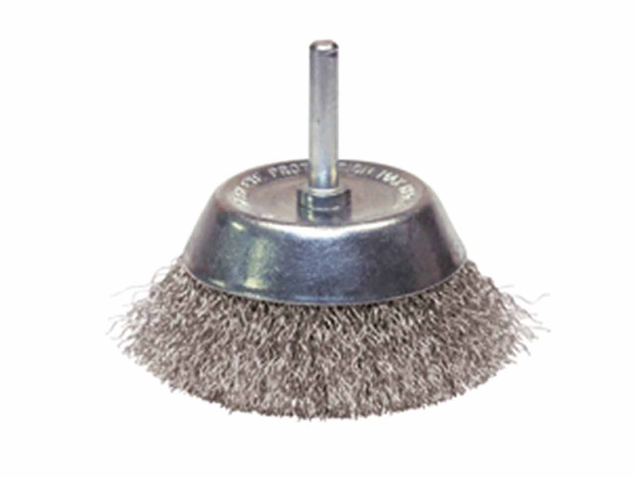 CEPILLO CONICO LEMAN ACERO ONDULADO CON VASTAGO 6mm