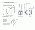 CERRADURA AGA DE LENGÜETA 135 ZAMAK M-20 RECTA 18,5mm