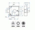 CERRADURA AGA FORMAS DE SOBREPONER ZAMAK TRIANGULO 10mm