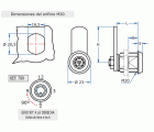 CERRADURA AGA SEGURIDAD TUBULAR ZAMAK 799 M20 21,5mm