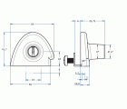 CERRADURA AGA MUEBLE CRISTAL 359