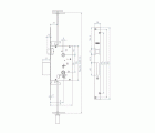 CERRADURA SEGUIRIDAD EMBUTIR MADERA CON CILIDRO MCM 1801F FALLEBAS 65mm