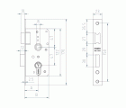 CERRADURA EMBUTIR MADERA CON CILINDRO MCM 1505 25mm