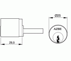 CILINDRO REDONDO PARA CERRADURAS AZBE - YALE 125R