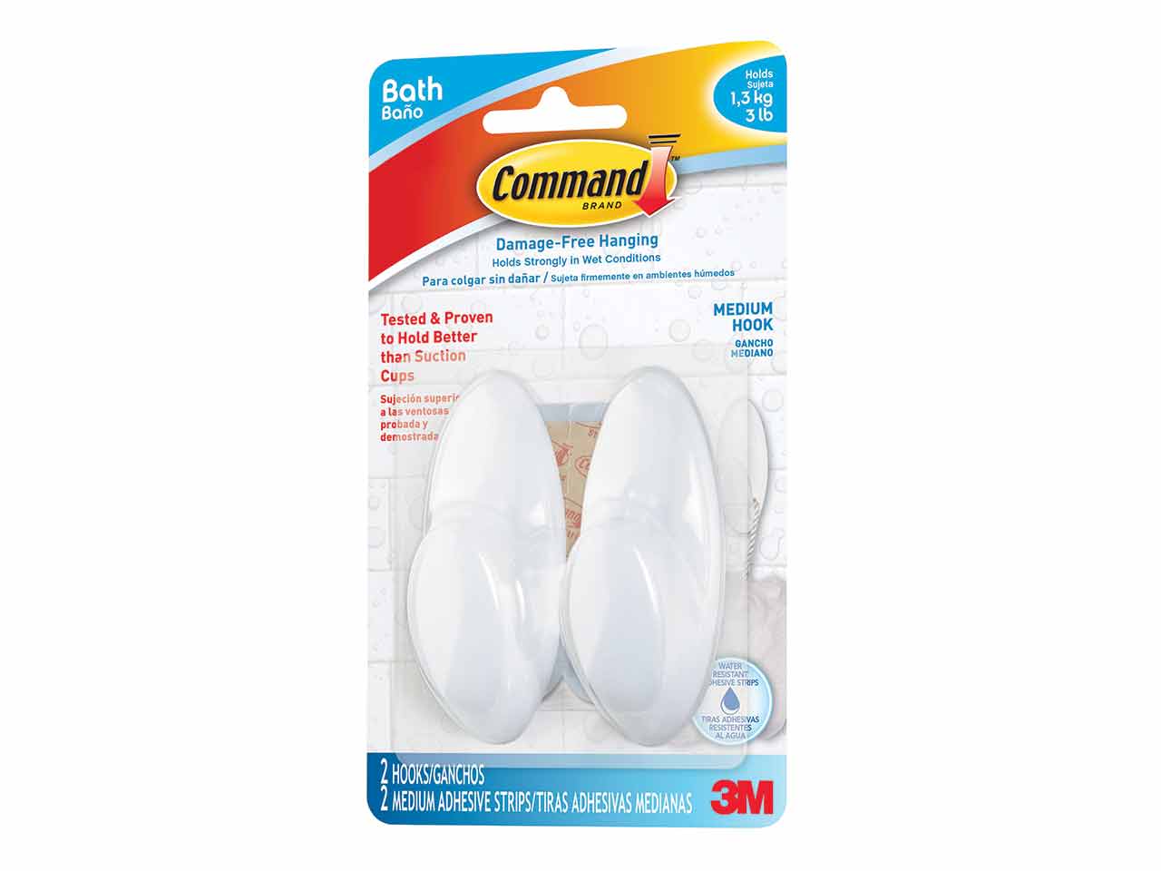 GANCHO COMMAND BAÑO MEDIANO (2 uds)